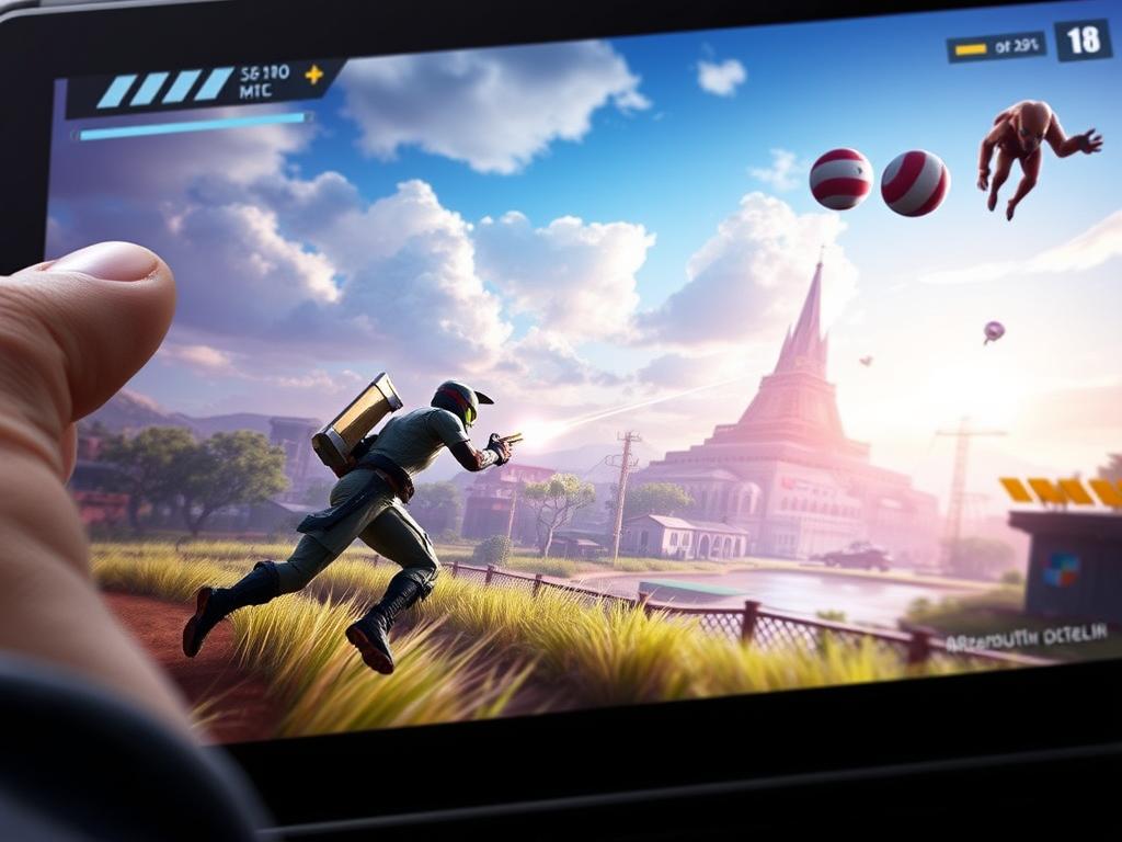 MSI Claw 8 AI+ showing its large 8-inch display with game content