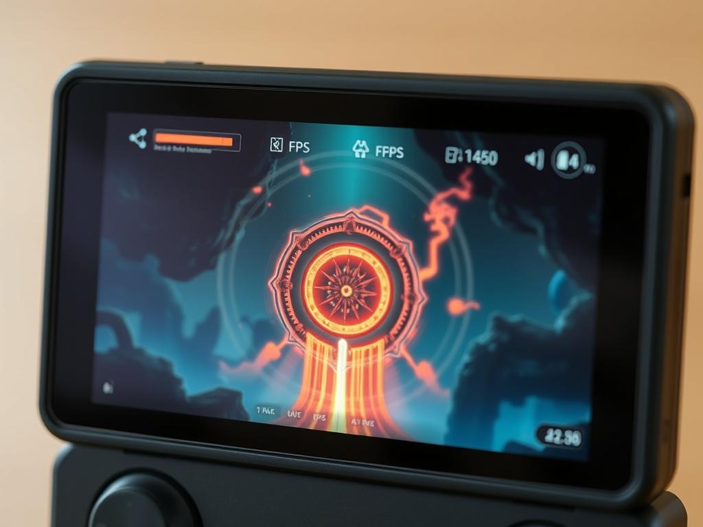 Steam Deck OLED running Elden Ring with performance overlay visible